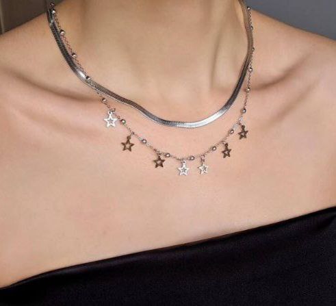 گردنبند دولاین طرح ستاره